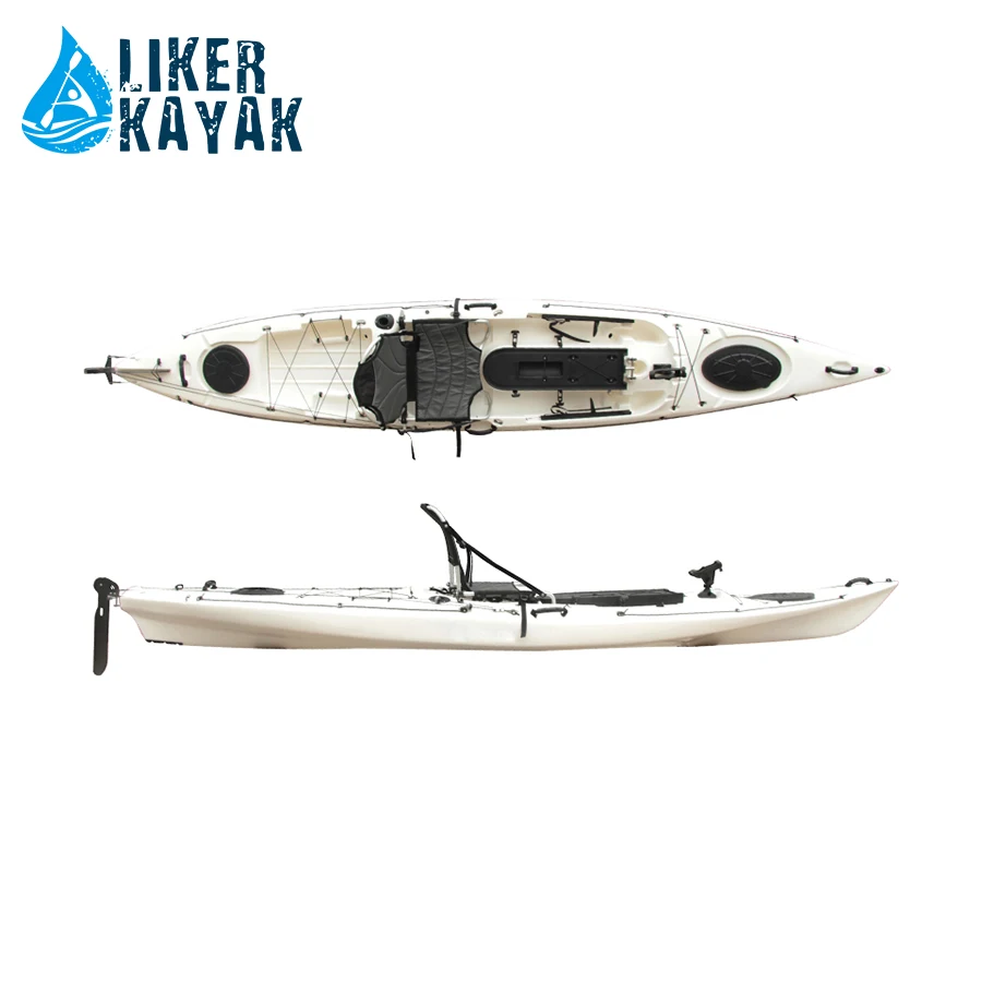 Liker kayak Portable Whitewater Fishing Plastic Canoe Kayak, Competitive Price Plastic Canoe