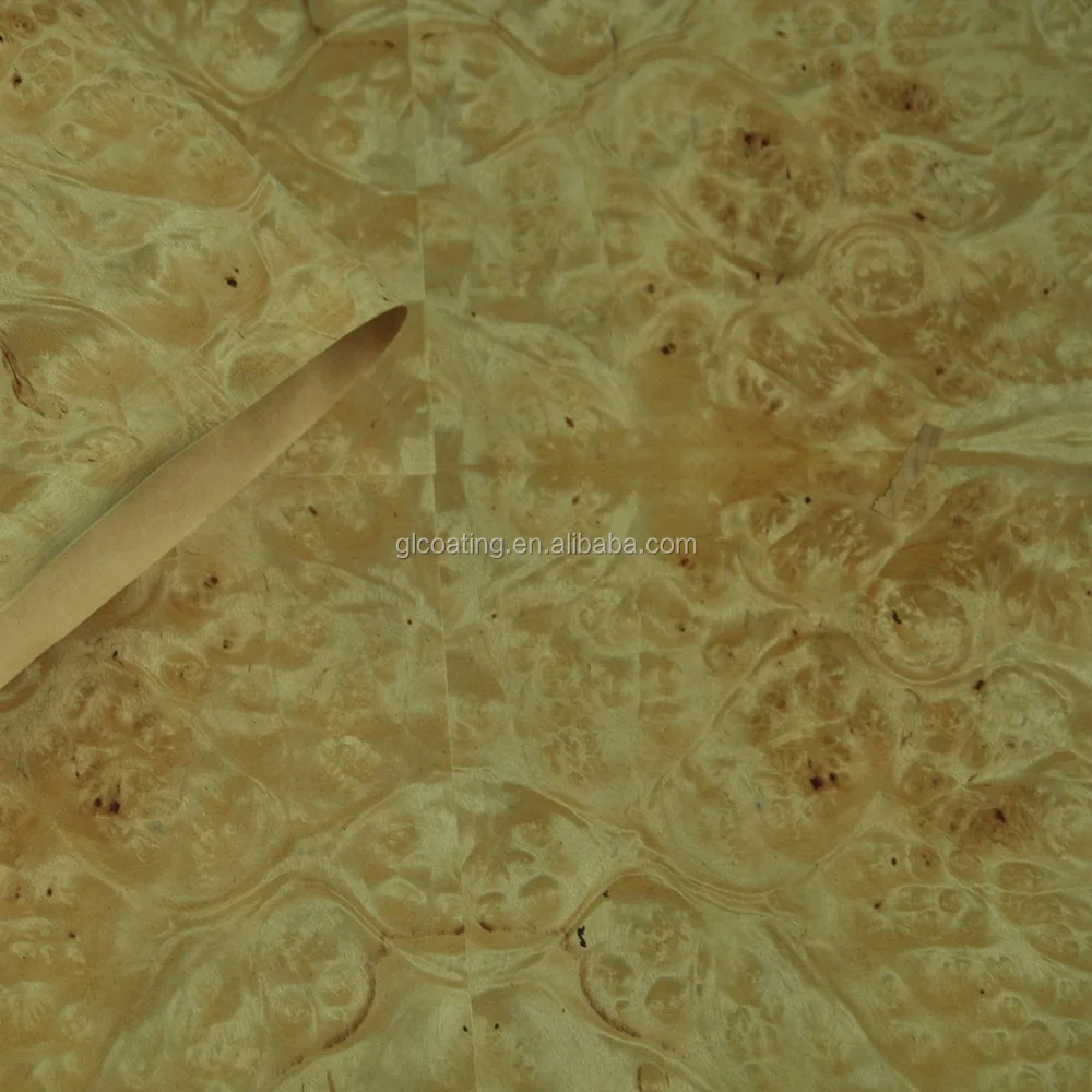 Натуральный деревянный шпон, золотой камфорный бурл