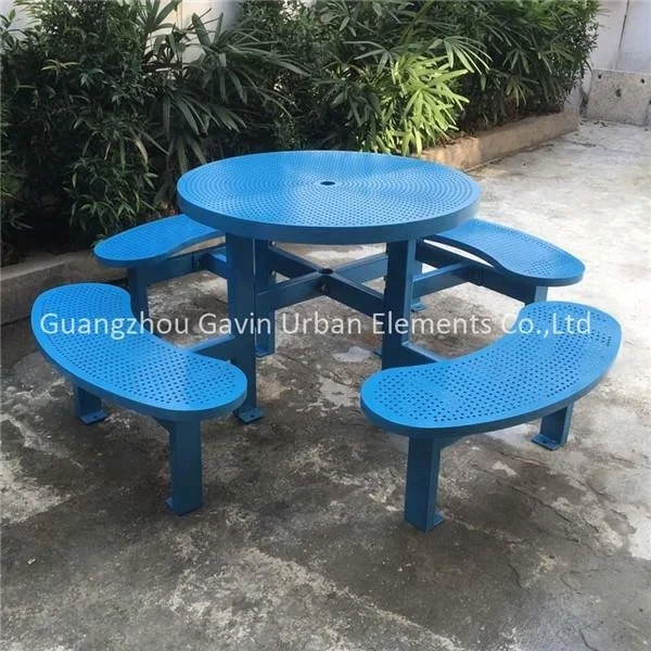 Guangzhou Gavin перфорированный стальной металлический наружный садовый круглый стол для пикника