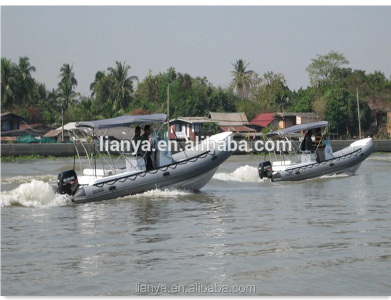 Liya luxury 6.6m rigid inflatable boat rib rigid inflatable hypalon boat