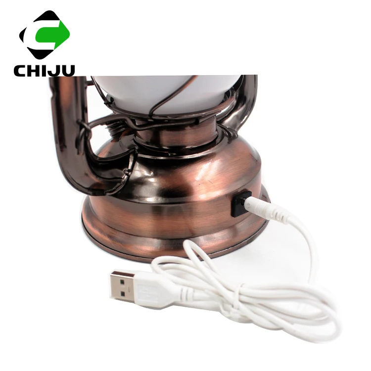 
New arrival portable home decorative antique rechargeable LED camping lantern 