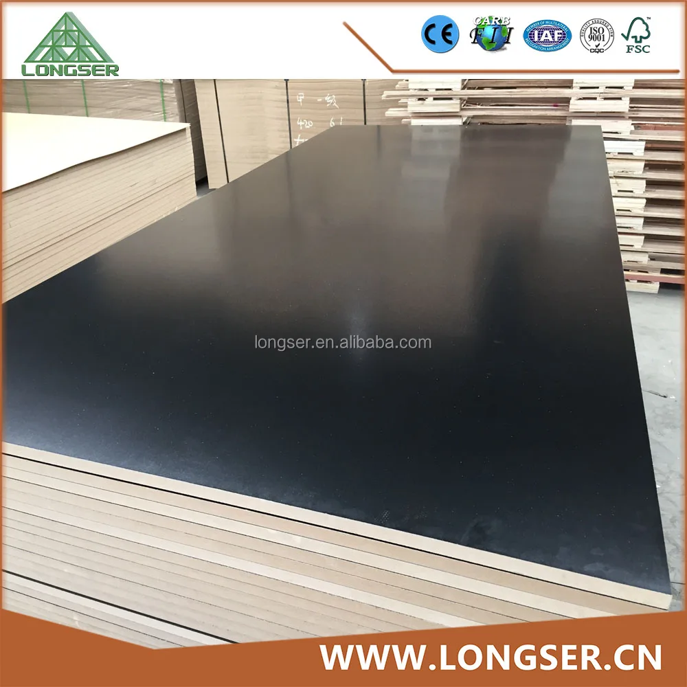  МДФ с черным меламиновым покрытием 8 мм