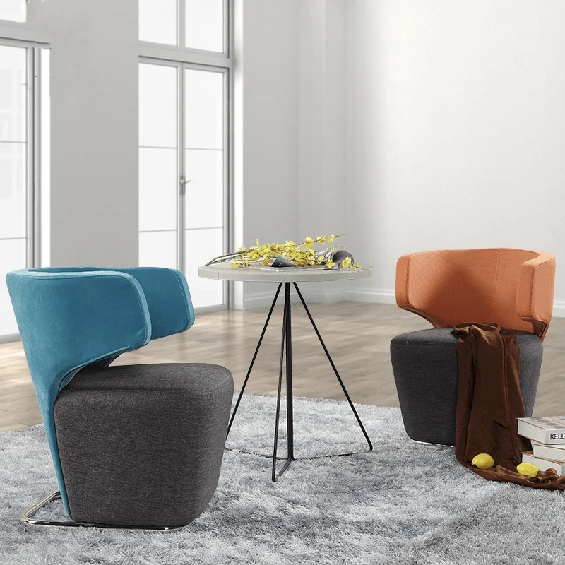 
Single art sofa personality creative leisure curved back support sofa 