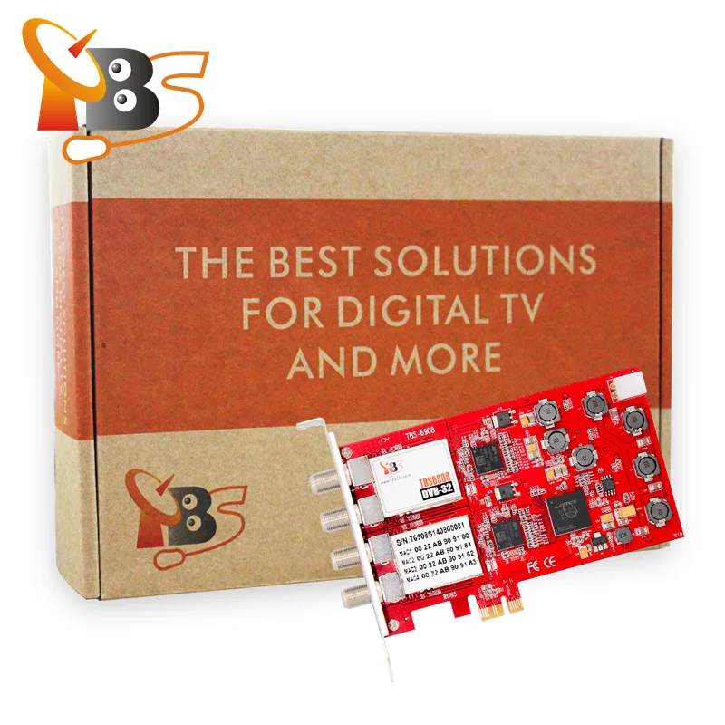 Professional Digital Satellite Quad TV Tuner Card TBS6908 DVB-S2 Quad Tuner PCIe Card