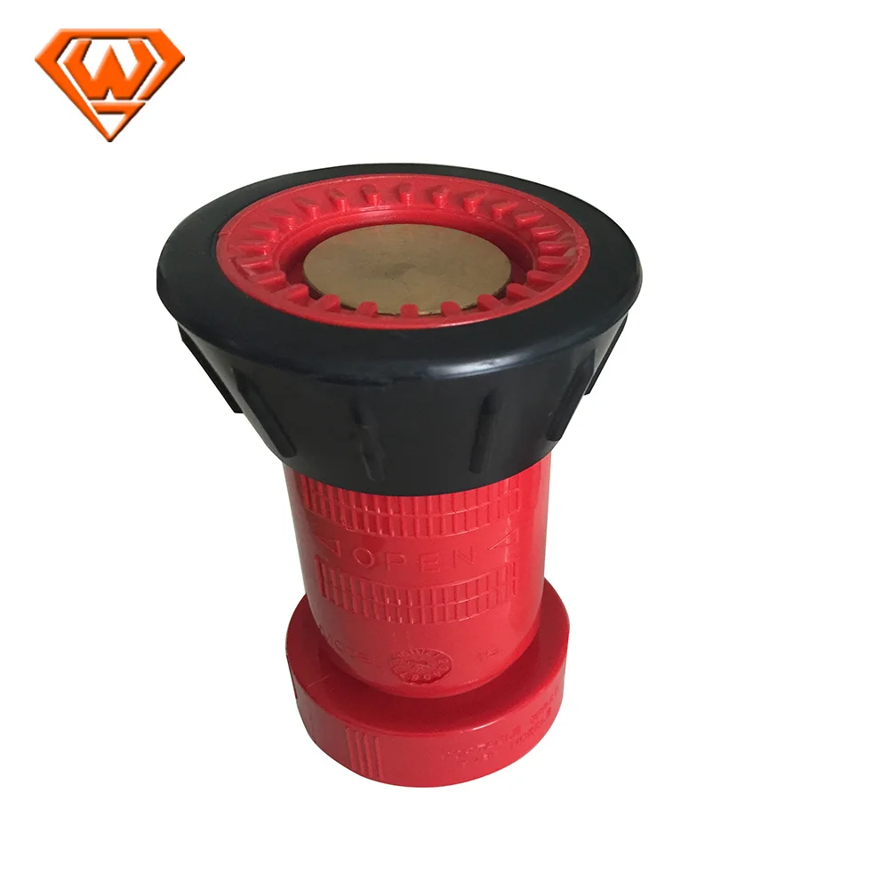 Fire Hose Nozzle , 1-1/2 In Black With Aluminum Quick Coupling