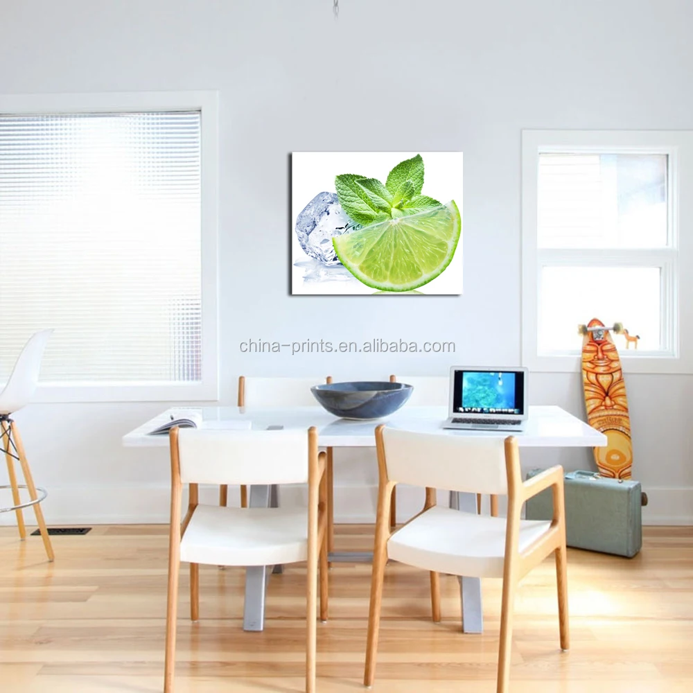 Frozen Lemon Canvas Print Art/Fruit Photo Canvas Print/Dropship Cheap Canvas Paintings