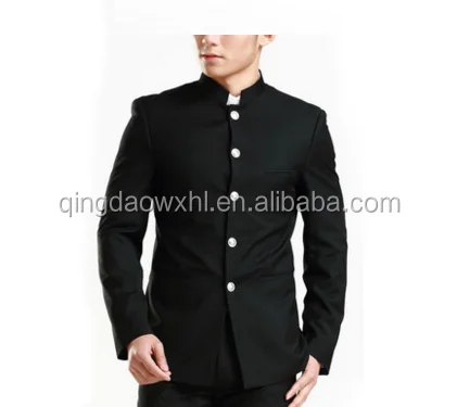 Облегающий костюм с воротником-стойкой, индивидуальный мужской блейзер в китайском стиле