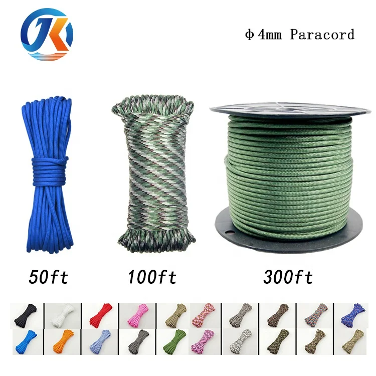Wholesale survival 550lbs paracord regular parachute cord for outdoor rescue