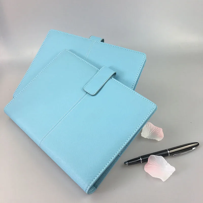 Pretty design pu leather organizer planner , hardcover organizer agendas with 6 holes ring binder