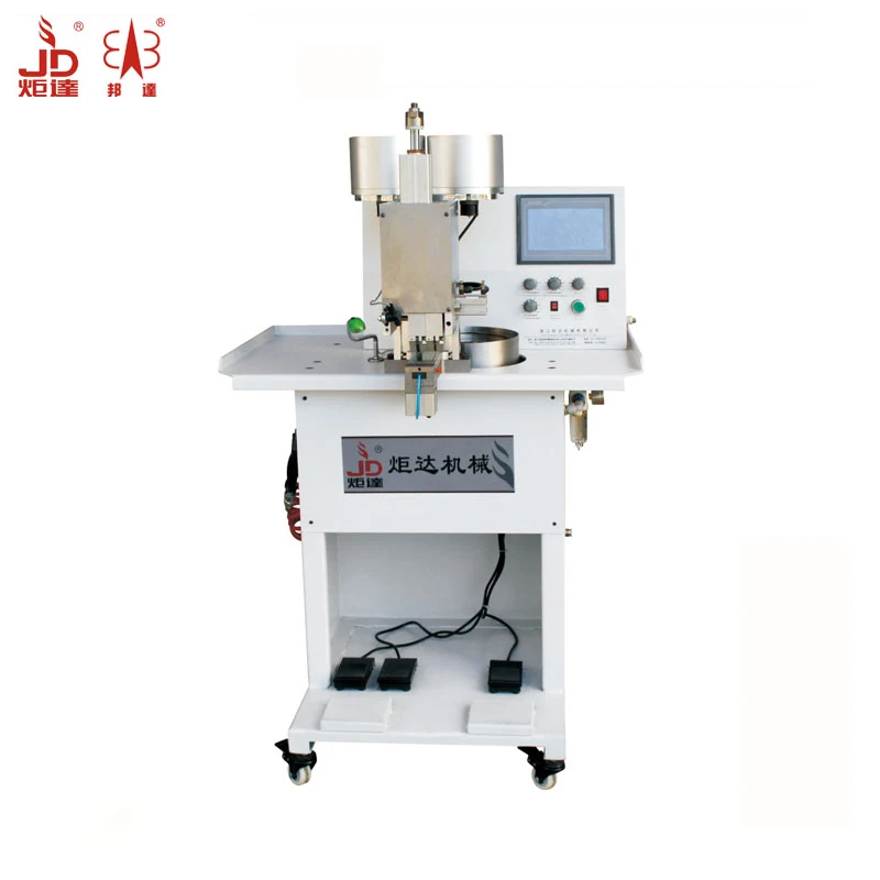 Automatic Double Colour Clothes Garment Leather Shoes Accessories Pearl Riveting Machine