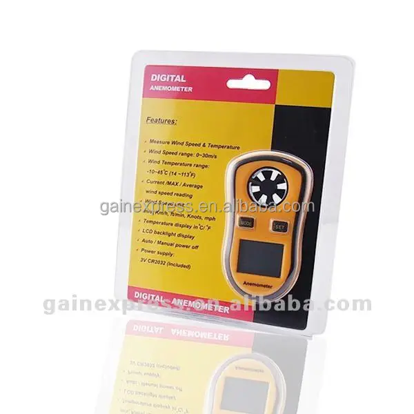 Карманные - размер цифровой анемометр температура с учетом воздуха скорость ветра температура термометр Bargraph