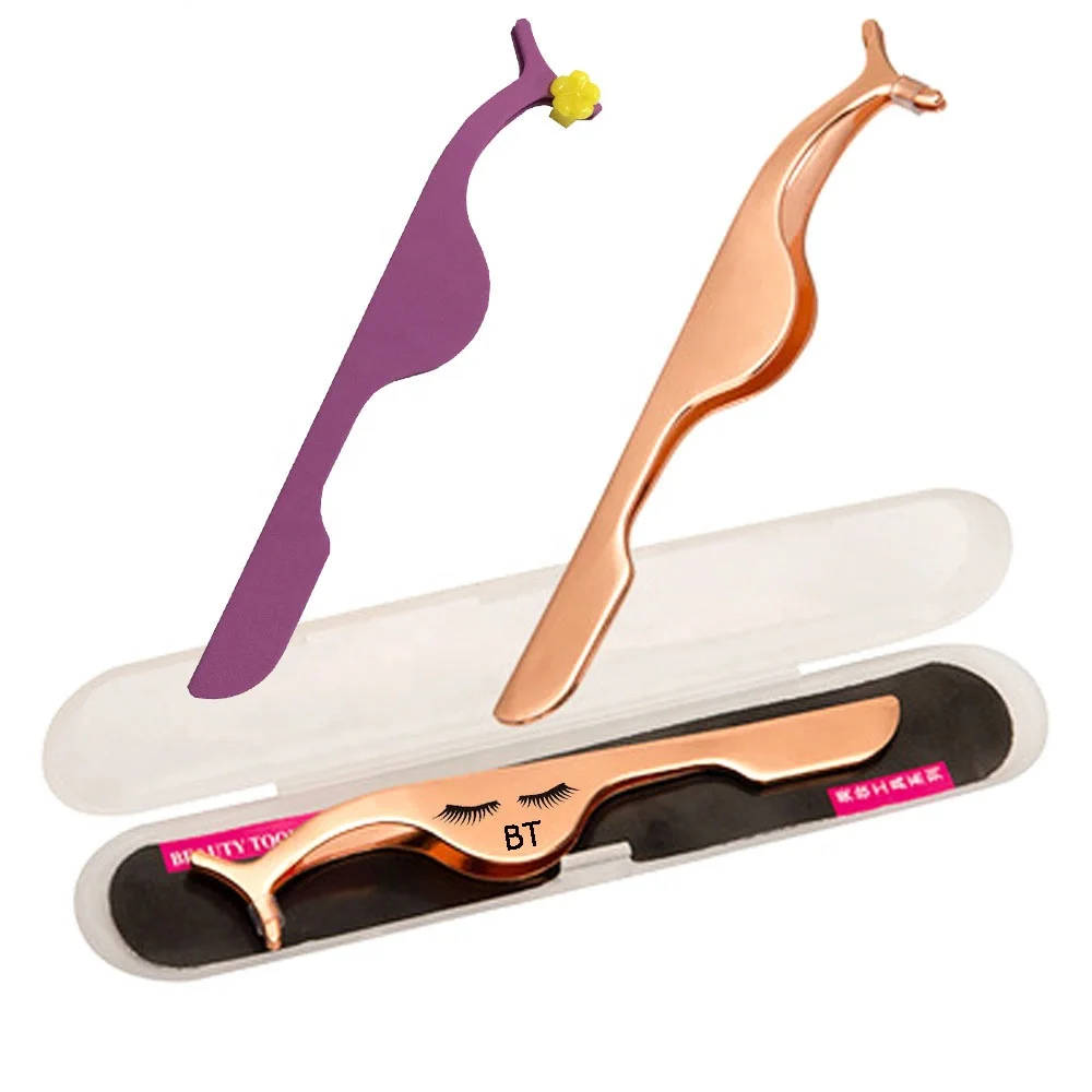 Золотые пинцеты-аппликаторы для ресниц и упаковка