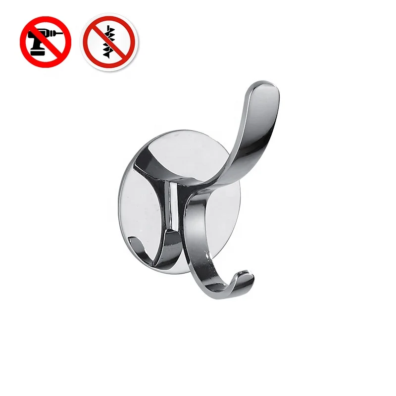 
HONVEY Rustproof Stainless Steel No Drilling Adhesive Heavy Duty Bathroom Kitchen Coat Clothes Towel Hook Robe Hook 
