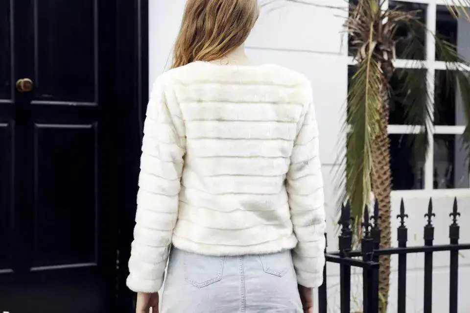 small moq wholesale  and custom fashion high quality  faux mink fur coat, Factory price Shenzhen Lily Cheng