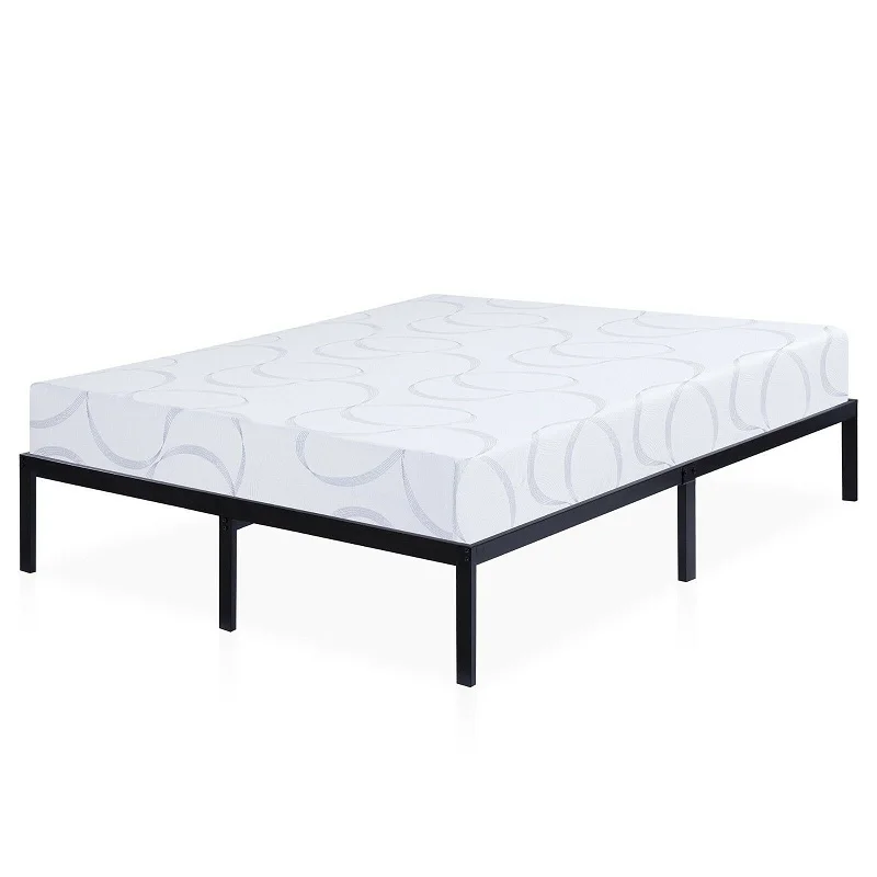 14 inch Tall Metal Platform Bed Frame Steel Slat Twin Full Queen King Size Bed