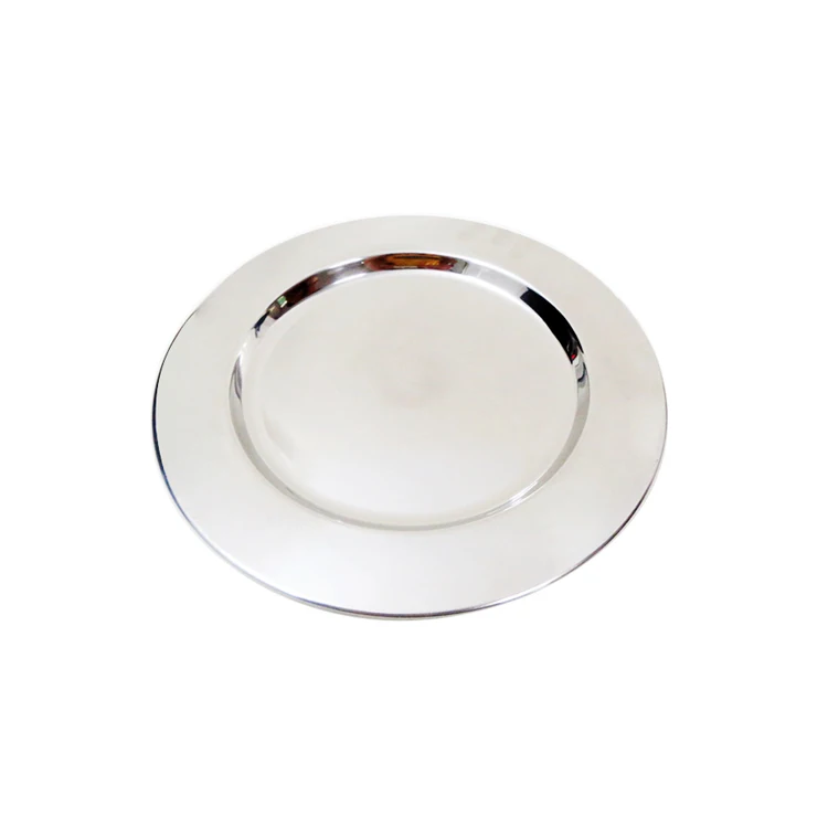 Serving tray Stainless steel charger plate/dish for dinner food
