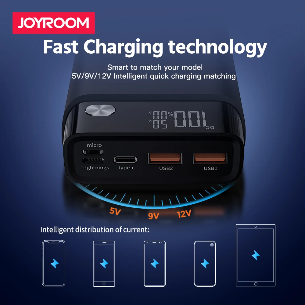 
Joyroom Mobile Phones PD Power Bank Qc3.0 power bank 30000 mah 