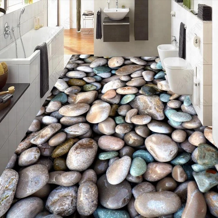 ZHIHAI Modern Indoor Parquet PVC Film Floor Covering Print Floor Customize The Design and Size Eco Friendly Waterproof Roll Tube