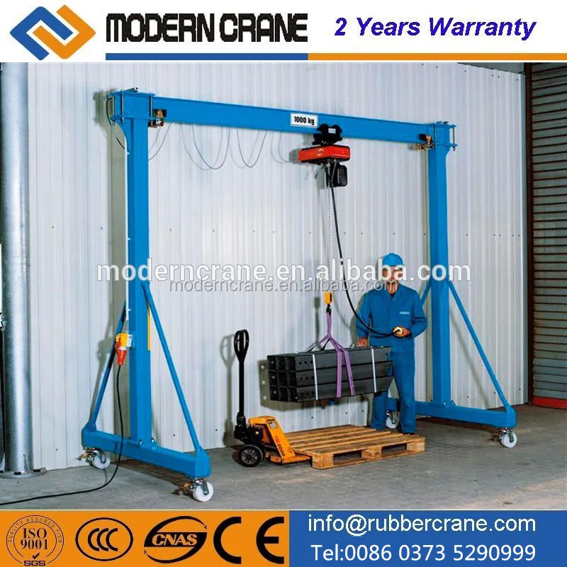 5T Mini mobile gantry crane workshop portable small gantry crane