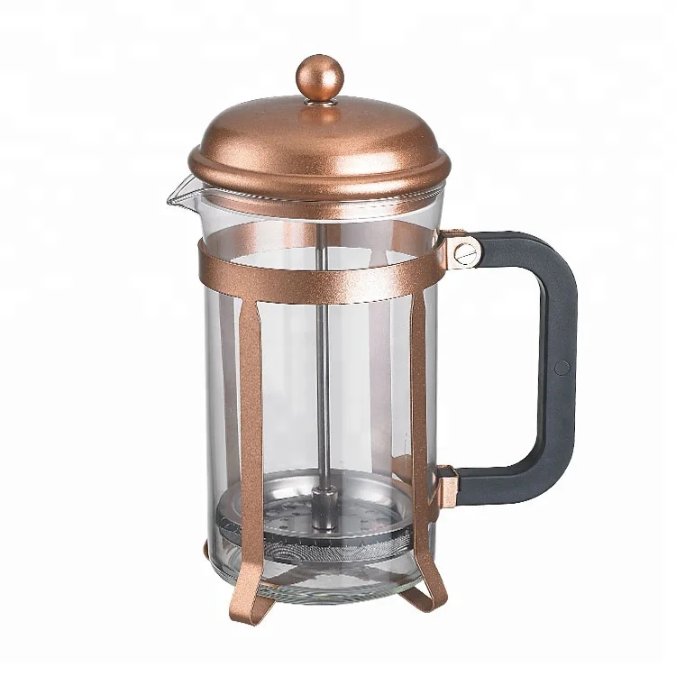 TCM-C04C Rose Gold 8 Cups Stainless Steel French Coffee Press(1000ML)