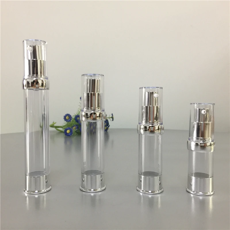 15 мл 30 мл переработанных прозрачных косметических безвоздушного насоса бутылки для глаз и крем для губ