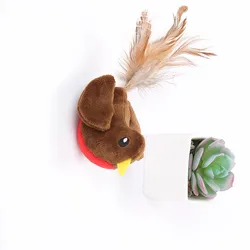 plush shocking with feather tail cat toy pet supplies wholesale in stock fast delivery