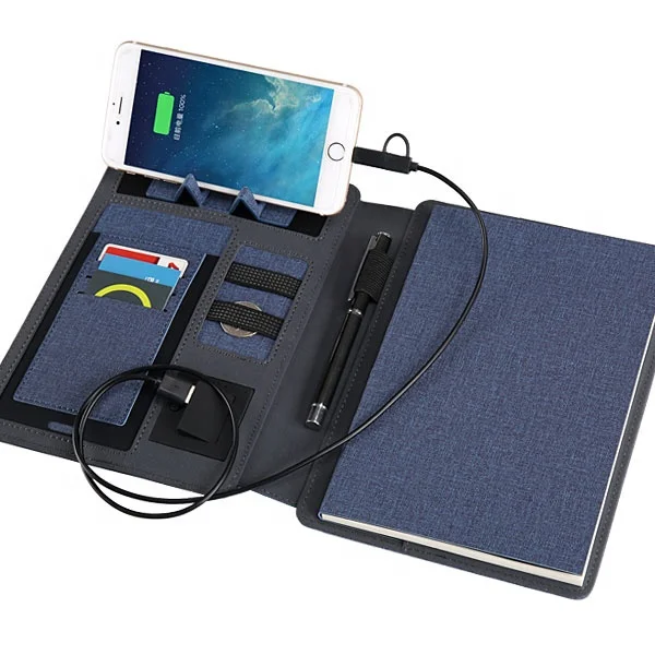 Wireless charger power bank A5 business planner organizer