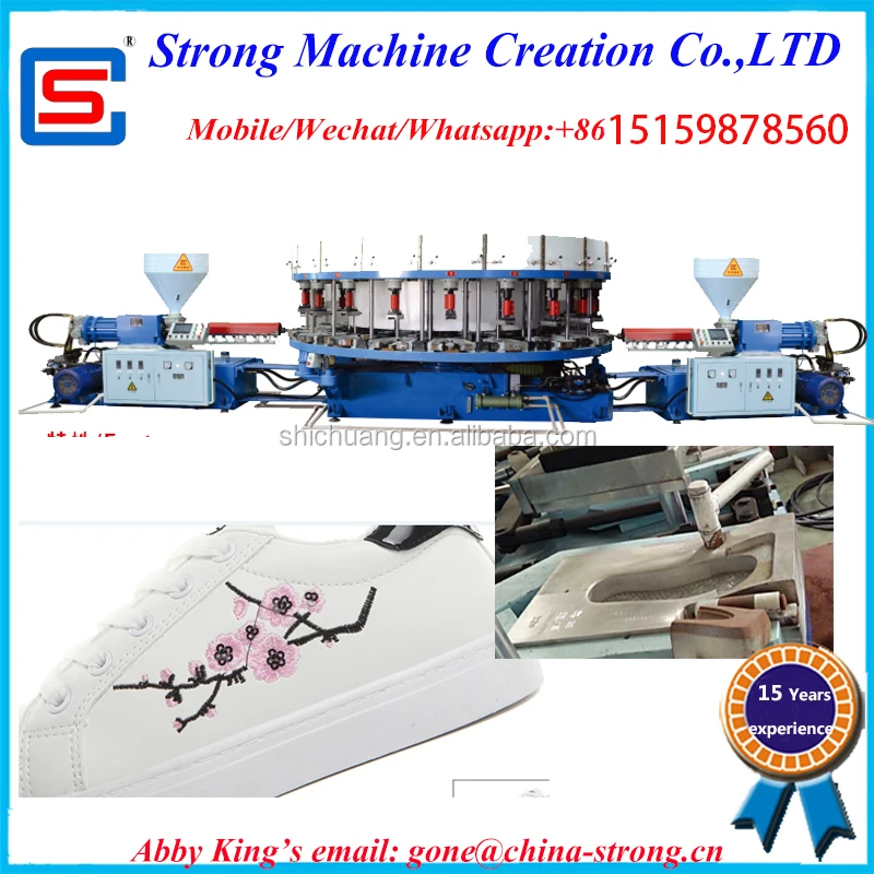 PVC DIP Making leisure shoe soles casual shoes injection Moulding Machine