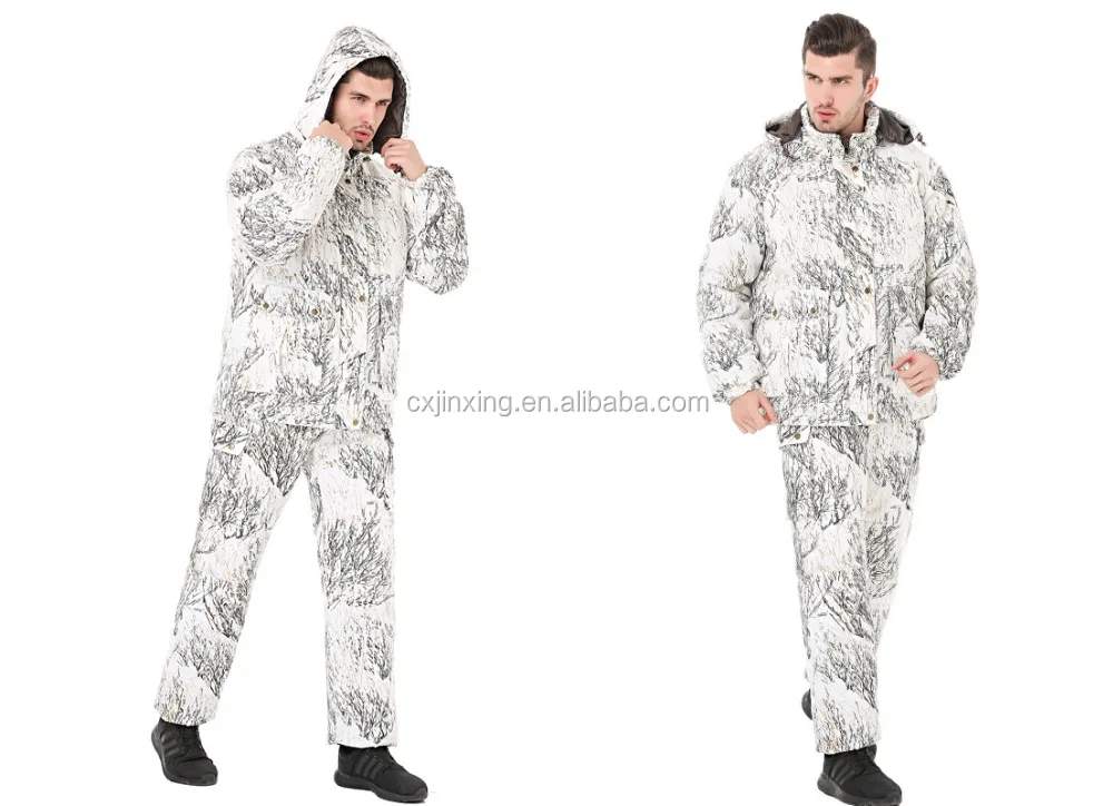Snowfield Outdoor hunting camouflage clothing snow suit jacket winter coat white