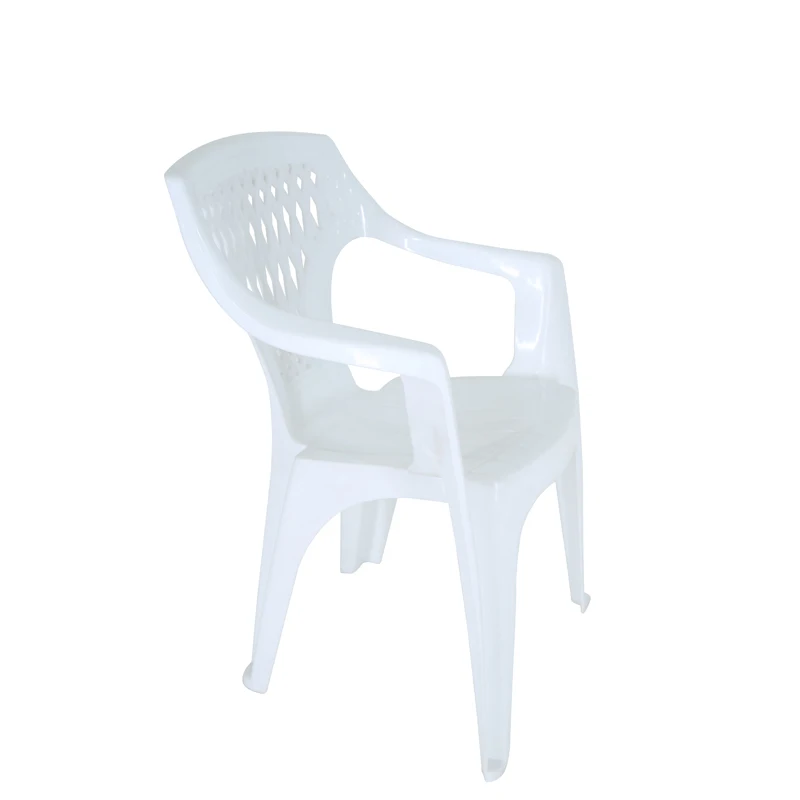 
Outdoor furniture factory armrest white garden stackable pp plastic chairs on sale 