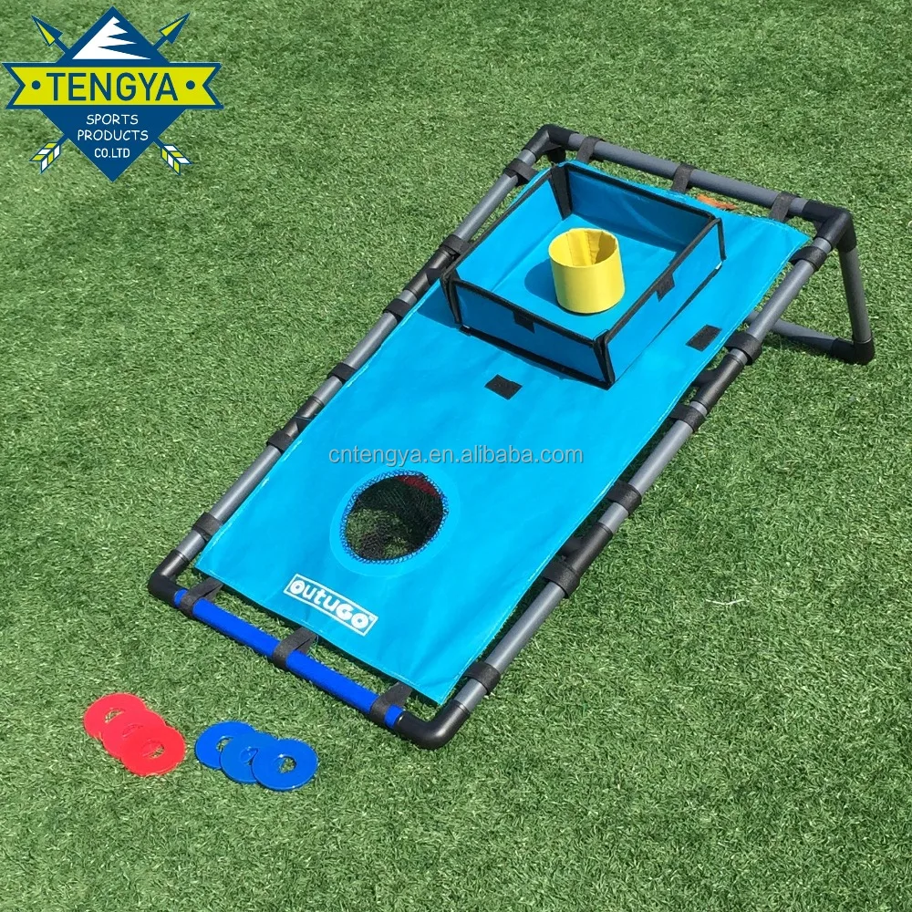 Indoor Outdoor 3 in 1 Plastic Ladder&cornhole bean bag &washer toss Combo outdoor game set
