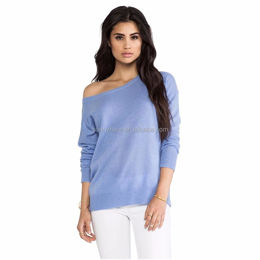 Hot Sale Design Mongolian 100% Cashmere Women Long Sleeve Sweater