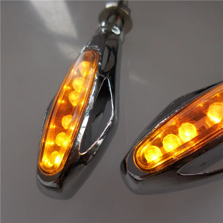 Custom Universal Chopper Motorcycle LED Turn Signal Light Indicators Blinker Scooter LED Turn Signal DC 12V Amber Lamp
