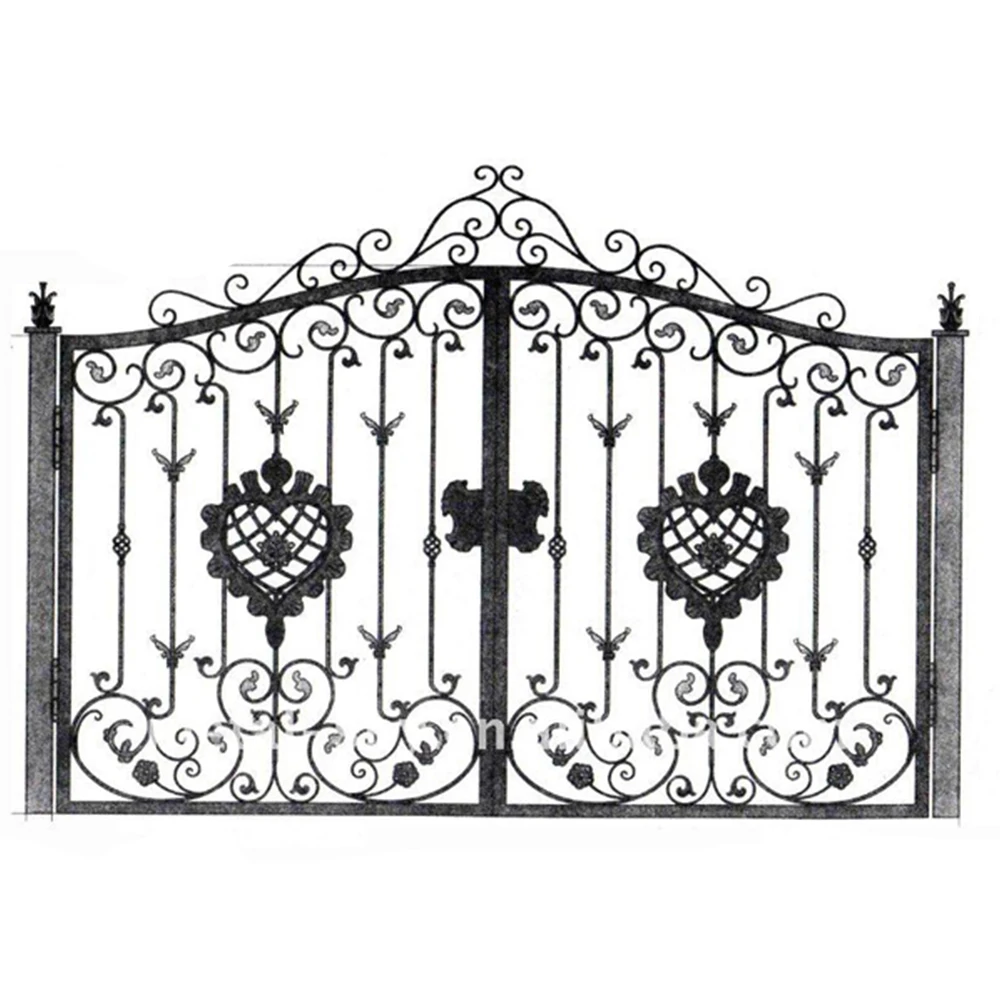 Decorative Double Door Iron Gates Models/ Iron Gate Designs