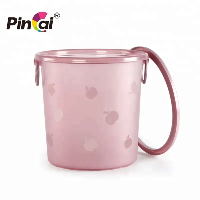 Good quality matte transparent dust bin trash can plastic waste bins for home/office