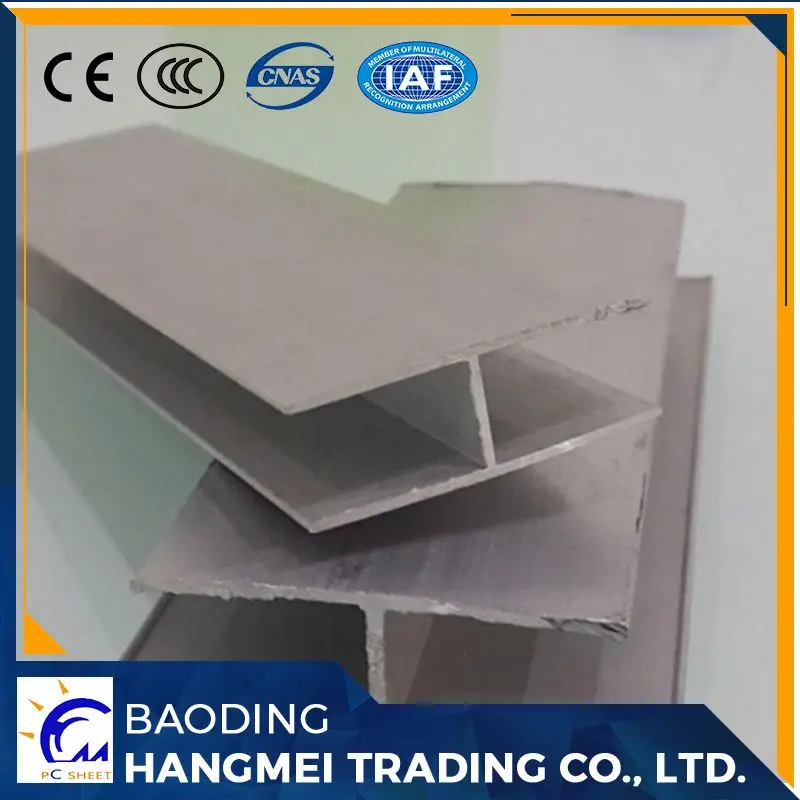 
Polycarbonate accessories aluminium edge profile sun sheet u profile 