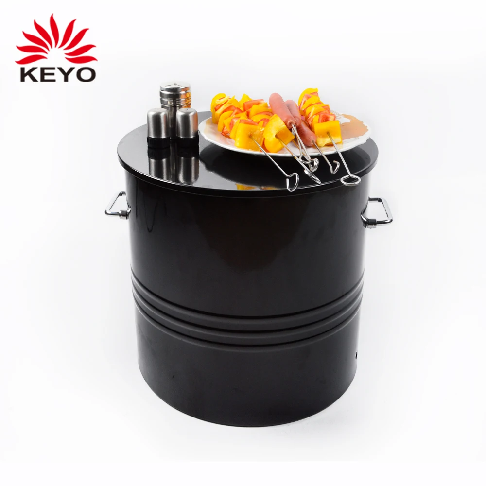 Outdoor Used Large Barrel Grill Charcoal 5 In 1 Smoker BBQ Barbecue Oil Drum Grills For Outdoor Backyard
