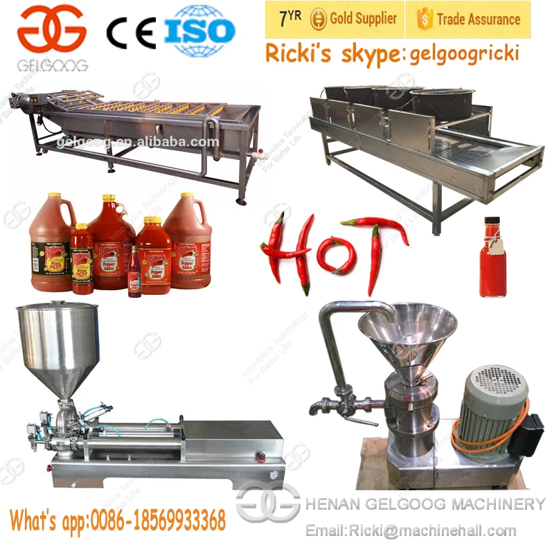 Durable Garlic Chili Paste Grinding Production Line Pepper Sauce Making Machine