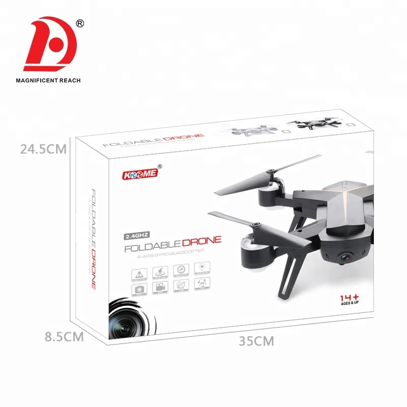 HUADA 2021 Altitude Hold Remote Control 6 Axis Aircraft 2.4G Video Camera RC Foldable Drone with Charging Cable