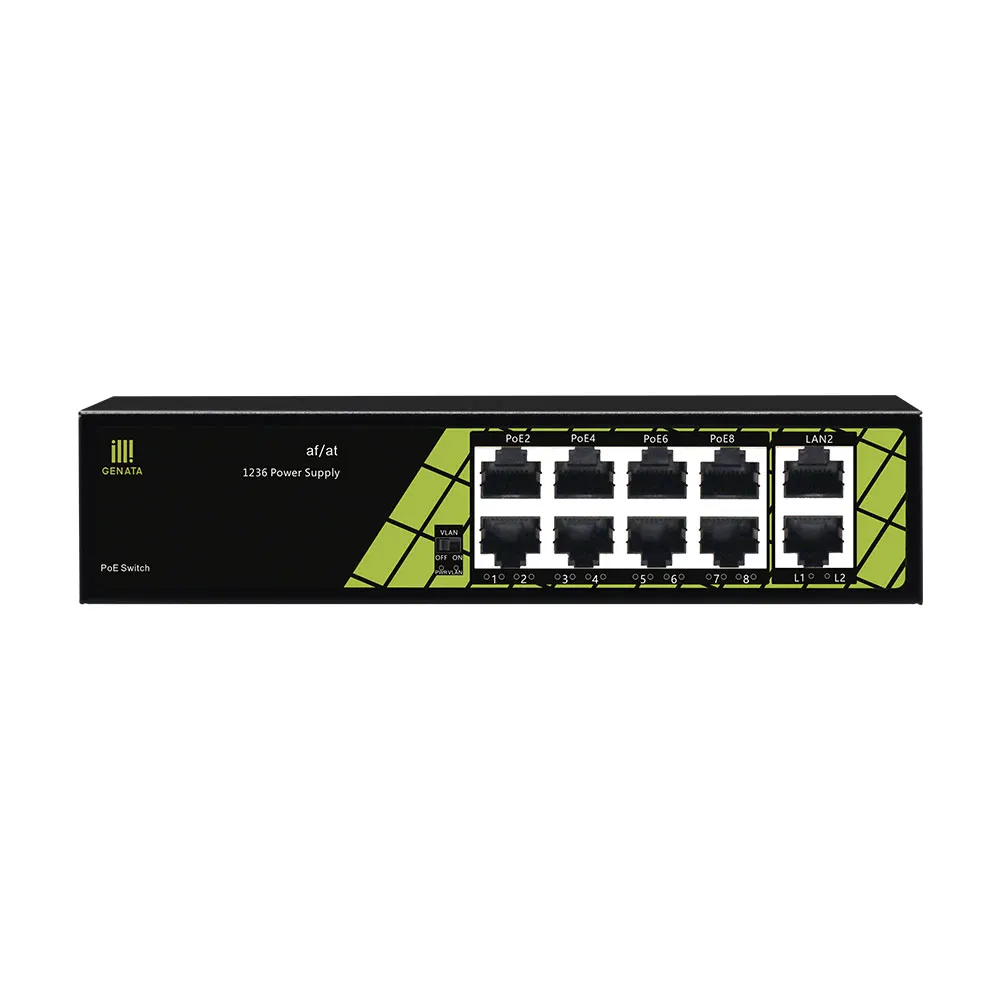 iTOONER hot sale 10/100mbps 10 port industrial ethernet smart poe network switch for IP camera IP telephone