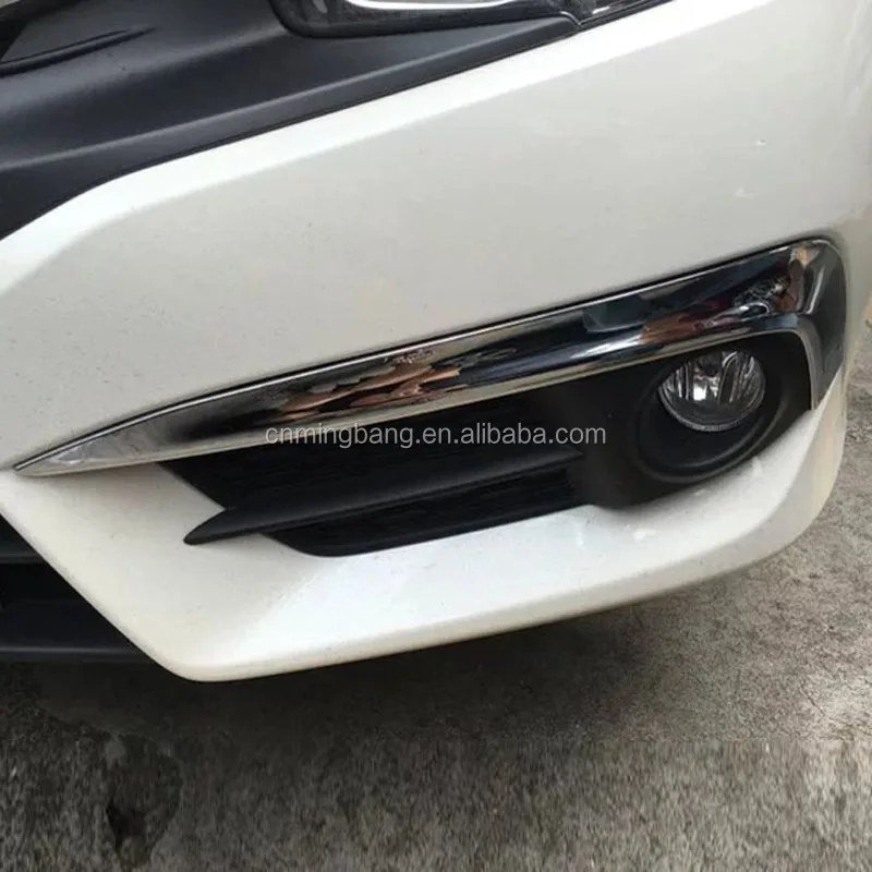 Высококачественная Хромированная передняя противотуманная накладка из АБС-пластика для Honda Civic 2016 автомобильные внешние аксессуары