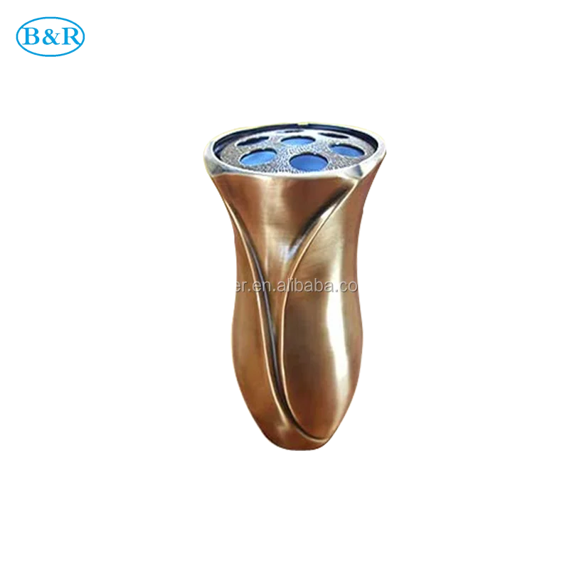 BD018 funeral tombstone accessories cemetery ornaments brass Vase