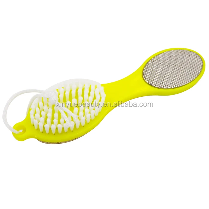 Beauty Foot Pedicure File with Pumice Stone and Brush Plastic Foot File