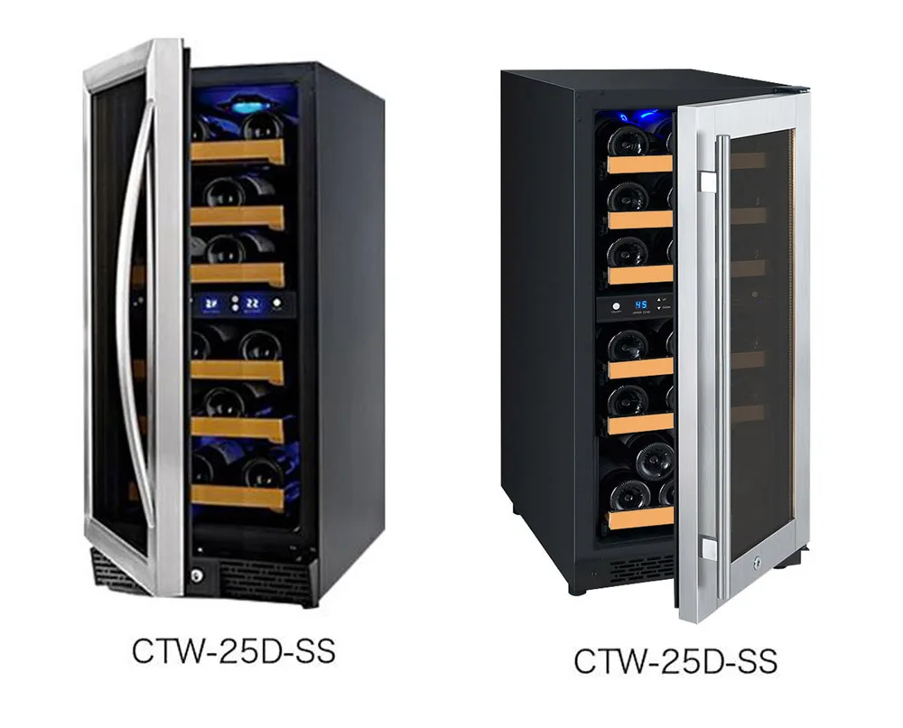 
30 Bottles Dual Zone Wine Cellar Fridge with Compressor Cooling System 