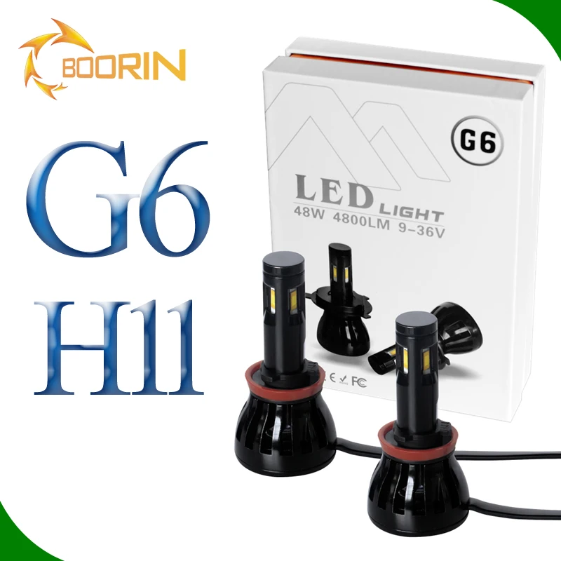 новые качественные светодиодные автофары h11 ближний дальний свет для автолампы 48w 4800lm 9-36v хорошо продавать для россии