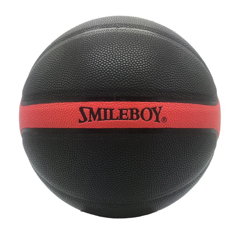Оптовая продажа смешать красный и черный гигроскопический кожаный Баскетбол