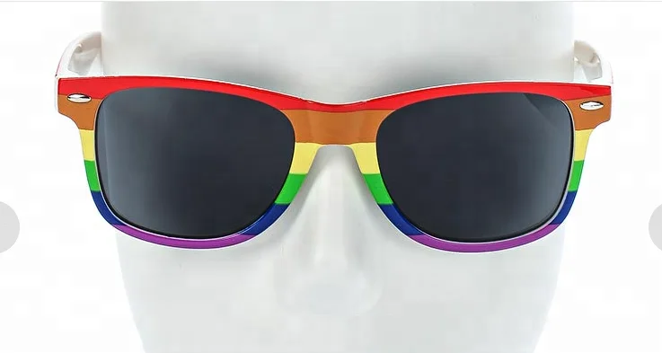 Hot Sales AC Lenses with UV400 Promotional Plastic Rainbow Heat Transfer Printing Sunglasses 2021