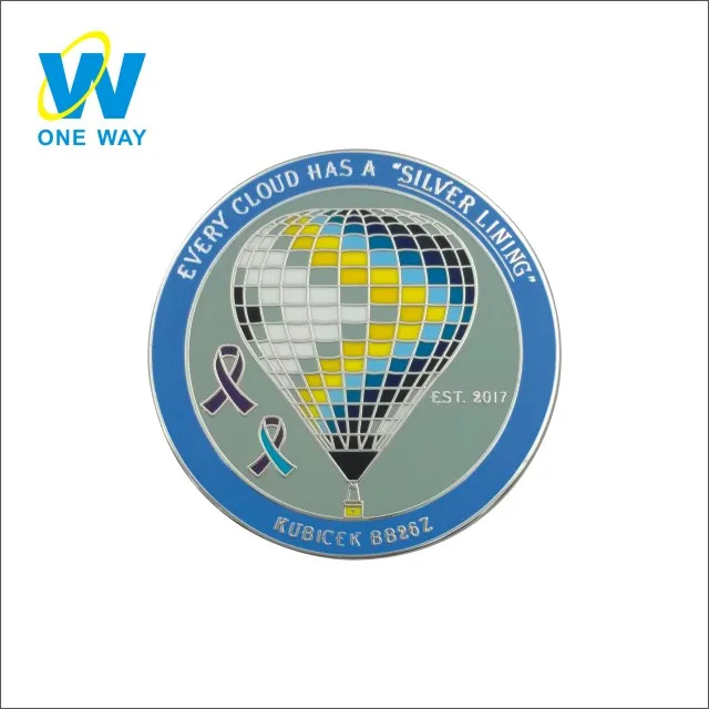 
Wholesale Custom Metal Silver Hard Enamel Round Souvenir Lapel Pin 