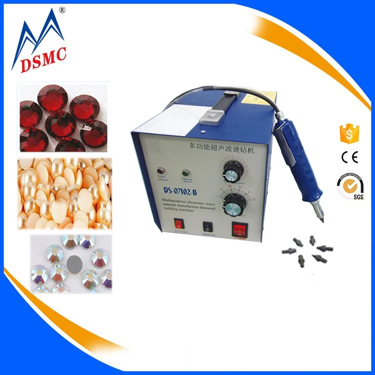 Multifunction ultrasonic hot fix rhinestone setting machine for crystals strass garment on sale