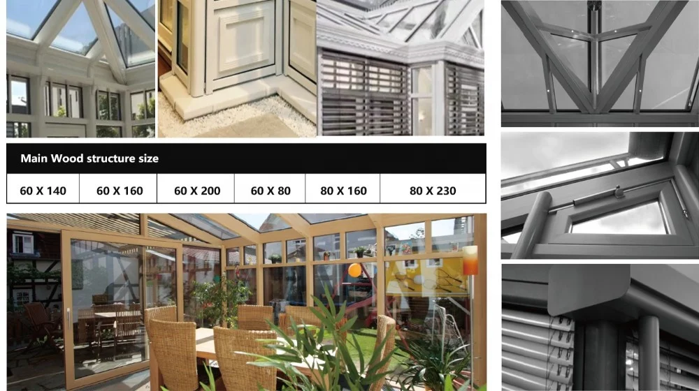 
ROOMEYE hot sale Aluminium modern design winter garden 